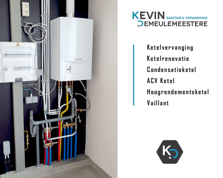 Centrale verwarming, condensatie ketel, condens ketel, hoogrendementsketel, ketelvervanging, Acv, Vaillant_Sanitair Kevin Demeulemeestere